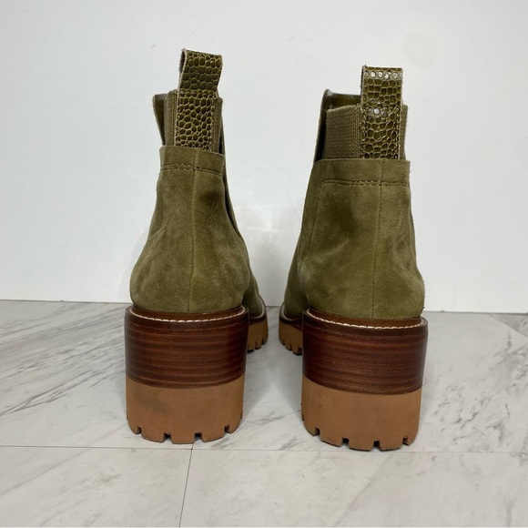 Vince Camuto Dendra Green Suede Heeled Bootie 9 1/2 M - Picture 3 of 14